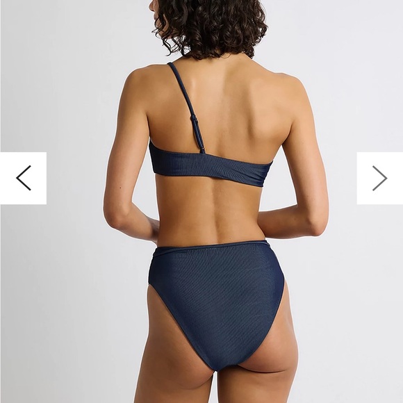 Onia Alaia One-Shoulder Navy Bikini Top - Picture 3 of 7